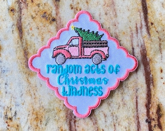 Random Acts of Christmas Kindness RAK RACK Pickup Truck Tree Community Service Project Secret Santa Holiday Fun Patch