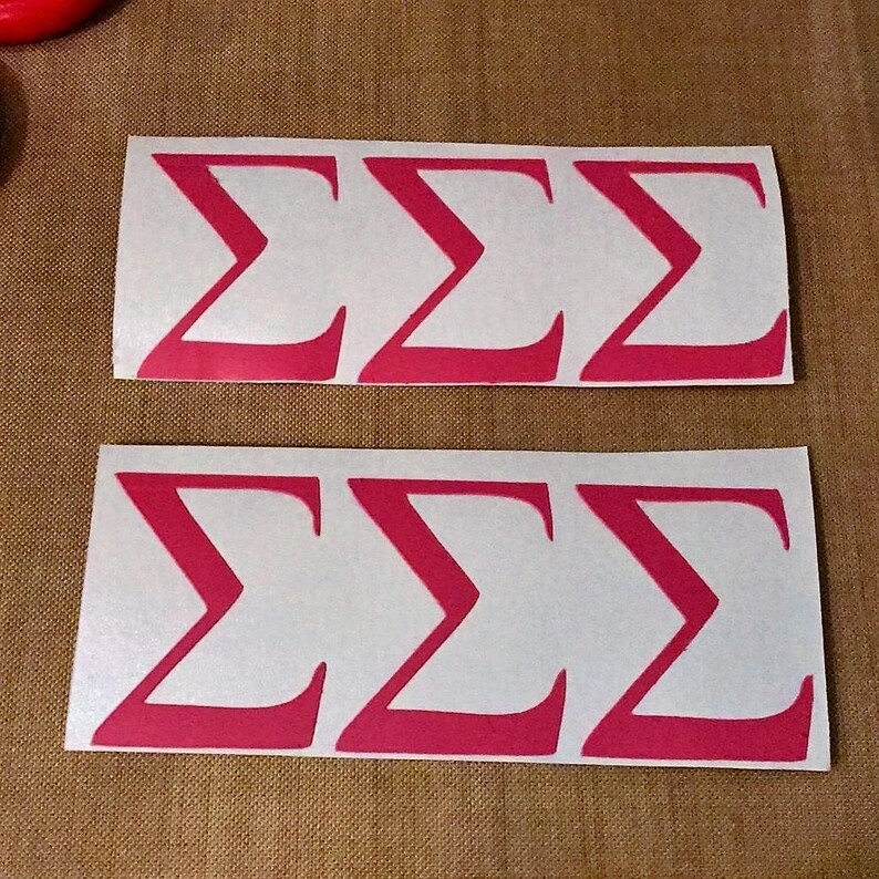 Sigma Sigma Sigma lettres grecques. Stickers vinyle Etsy Sigma Sigma Sigma lettres grecques. Stickers vinyle Etsy