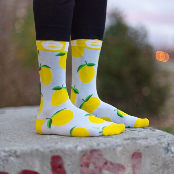 Lemon Socks, Funky Unisex Socks - Casual Socks, Dress Socks, Men, Women - Happy, Soft, Fun Novelty, Cool Birthday Gift, Bright, Cute, Bold Lemon Socks, Funky Unisex Socks - Casual Socks, Dress Socks, Men, Women - Happy, Soft, Fun Novelty, Cool Birthday Gift, Bright, Cute, Bold