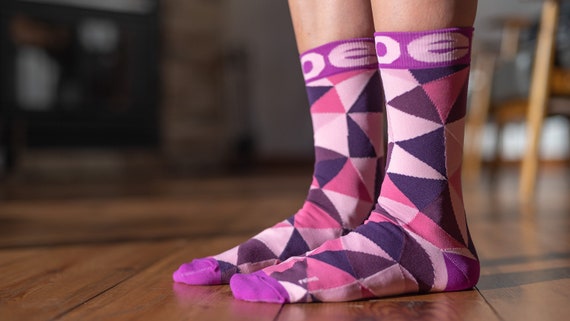 fun purple dress socks No Cold Feet Solid Lilac Socks, M