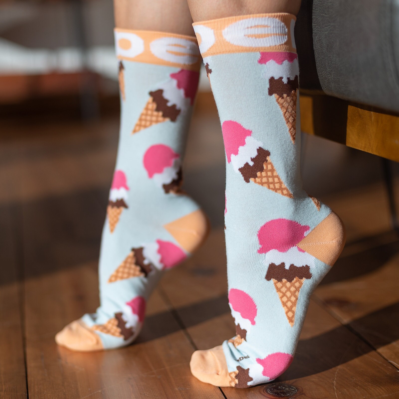 Ice Cream Socks, Funky Unisex Socks Casual Socks, Dress Socks, Men