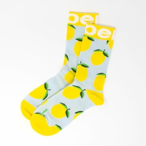 Zitronensocken, Funky Unisex Socken - Lässige Socken, Kleidersocken, Männer, Frauen – fröhlich, weich, witzige Neuheit, Cooles Geburtstagsgeschenk, hell, niedlich, mutig