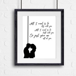 Rewrite the Stars Download, Greatest Showman Wall Art, Minimal Wall Decor, Greatest Showman Lyrics, So Just Give Me All Of You Lyrics Print