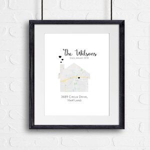 Aimez votre maison téléchargement, ville Wall Art, decoration murale carte maison, cadeau de chauffage de maison, Decor famille, nom de famille et carte maison numérique imprimable