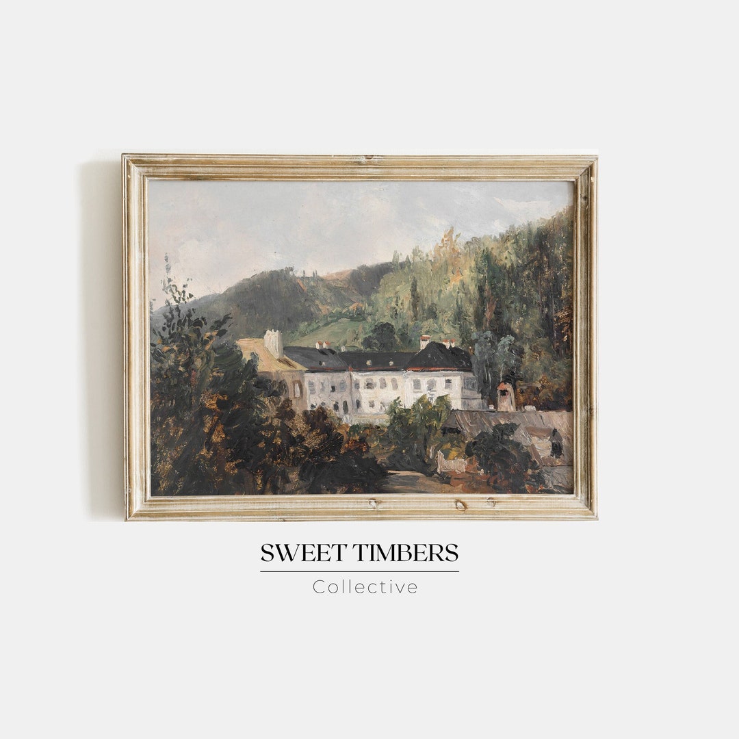 Vintage European Landscape Wall Art | French Country Painting ...