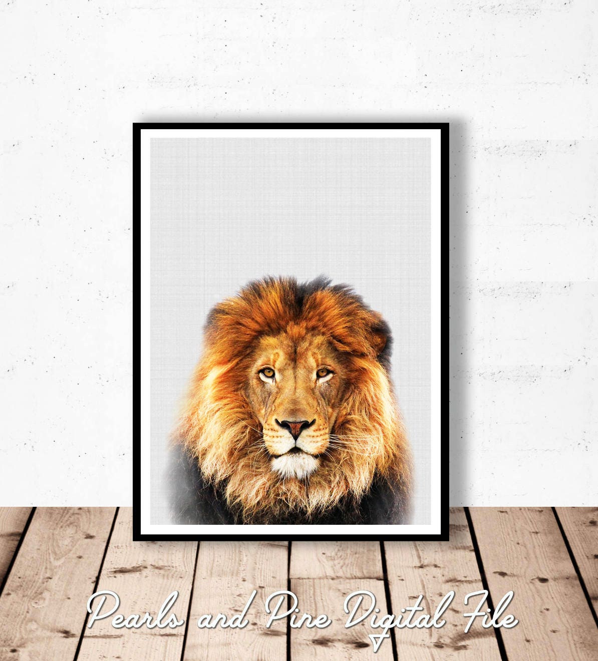 Lion Print Lion Printable Safari Nursery Digital Download Etsy