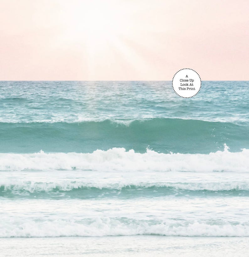 Ocean Print Set of 2, Beach Print Coastal Wall Decor, Digital Download