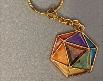 d20 Resin Keychain