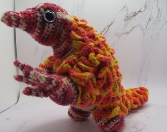 Berry Sweet Pangolin Amigurumi - Desk Buddy - Endangered Species Art