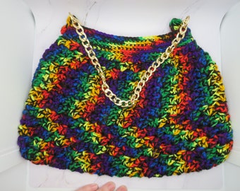 Crochet shell handbag