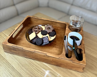 Dinner tray with cup holder discount