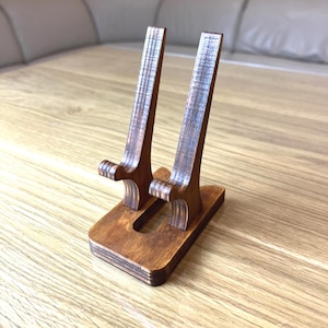 PHONE STAND for DESK - Wooden Phone Holder, Phone Docking Station, Wood Tablet Stand, Desk Phone Charging Stand - Father&#39;s day gifts