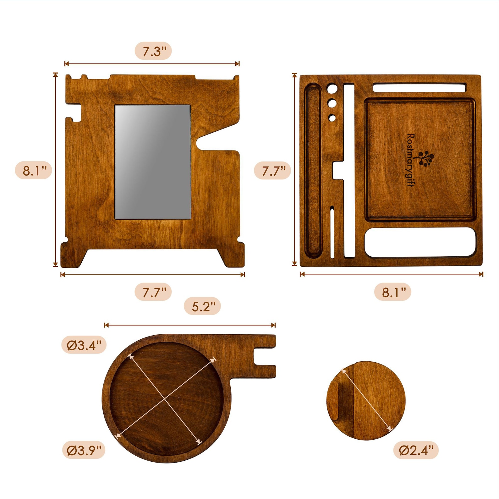 Wooden Docking Station Desk organiser Home office Mens Gift Etsy