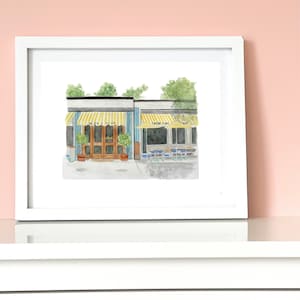 Art Print &#39;Clark’s Oyster Bar&#39; // Best of Austin Print Watercolor ATX Austin Texas