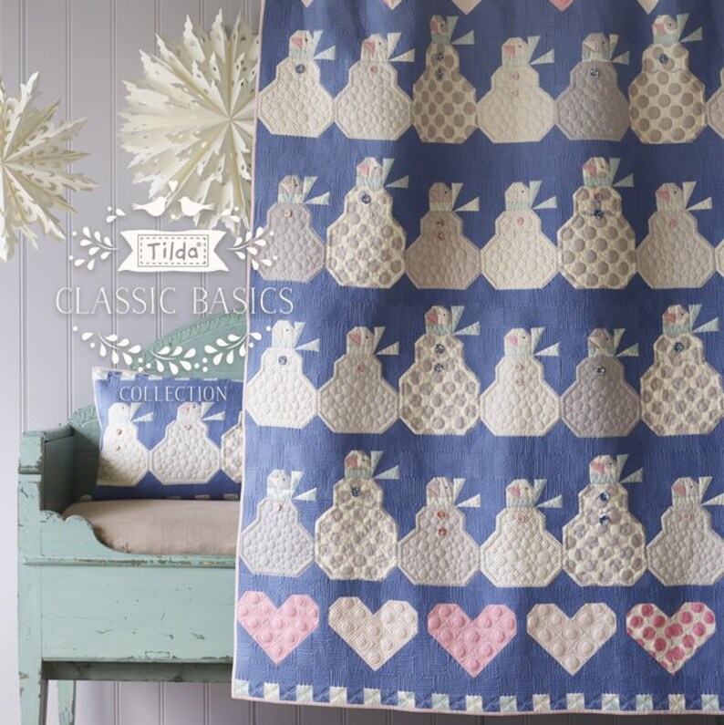 Tilda HAPPY WINTER SNOWMAN Quilt Kit With Backing Tilda Etsy