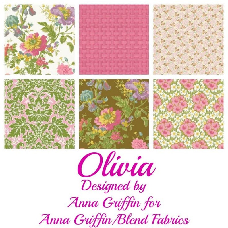 Precuts Anna Griffin Olivia Quilt Fabric Gift Jelly Roll 2.5 Strips Quilting Fabric Bundle