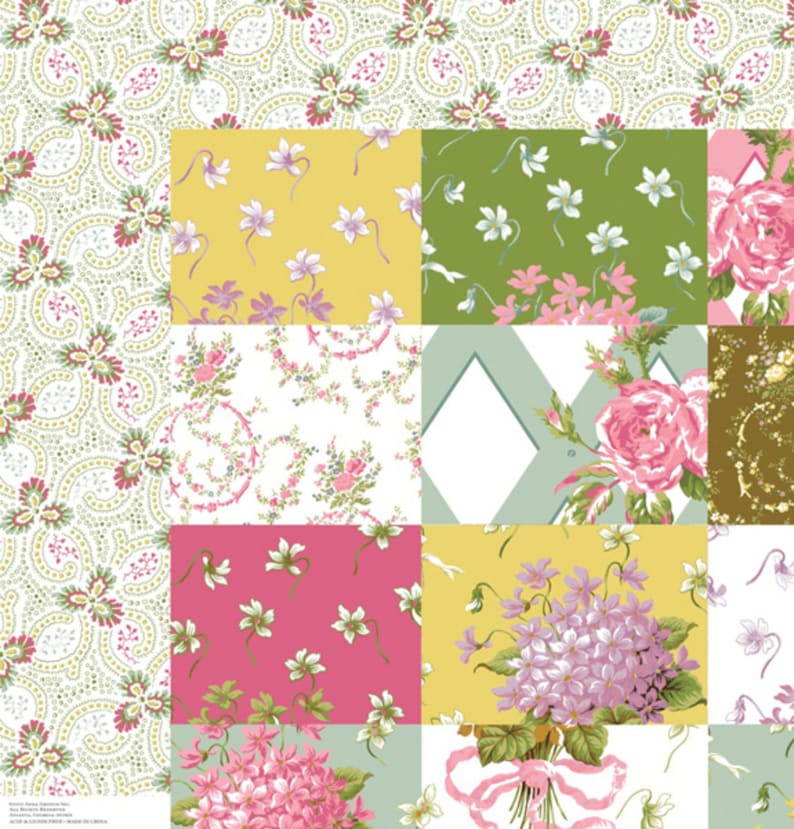Precuts Anna Griffin Olivia Quilt Fabric Gift Jelly Roll 2.5 Strips Quilting Fabric Bundle