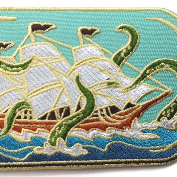 5" bateau dans une bouteille brodé fer sur écusson appliqué artisanat de haute qualité