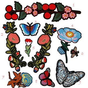 Build your own, embroidered jacket patch set (Set A)