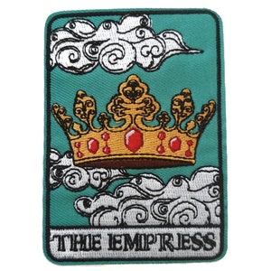 Fer brodé sur des écussons de cartes de tarot vintage, soleil, lune, mort, force, amants, empereur, impératrice, magicien et étoile The Empress