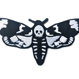 Death Head Moth Bestickte Patch Occult Mystic Lecter Skull Biker Aufbügler