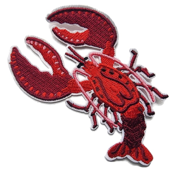 Parche termoadhesivo bordado de langosta con corte de calidad