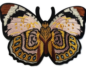 XL Butterfly embroidered quality iron on jacket back patch - 4 designs