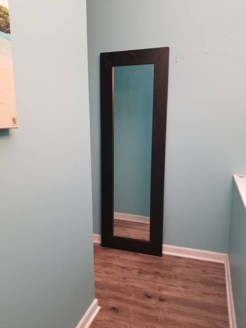Black Rustic Mirrored Sliding Barn Door 36 X 84 Satin Stain