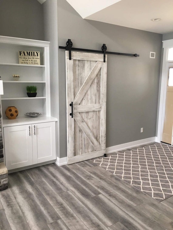 Framed British Brace Style Rustic Sliding Barn Door Etsy