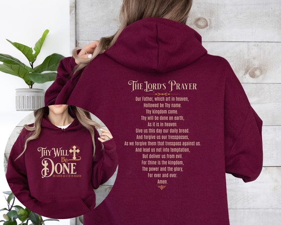 AMEN Religious Sweatshirts Let God's will Be Done AMEN Religious Sweatshirts Let God's will Be Done