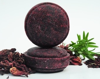 Hibiscus Rose Shampoo Bar | Solid Shampoo Bar for all hair types, sls free, Eco Friendly, Handmade, Vegan Shampoo Bar, Sensitive Scalp