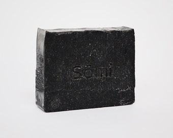 Charcoal Body Soap Bar | detoxifying charcoal soap, handmade for acne-prone skin, vegan, zero waste - Christmas Gift- Stocking Stuffer