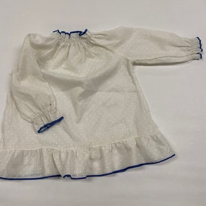 Vintage dress, vintage nautical, vintage 18 month old, vintage blue and white, striped dress, vintage baby zdjęcie 4