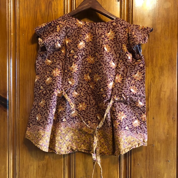 Batik top, crop top, festival, folk, vintage bati… - image 2