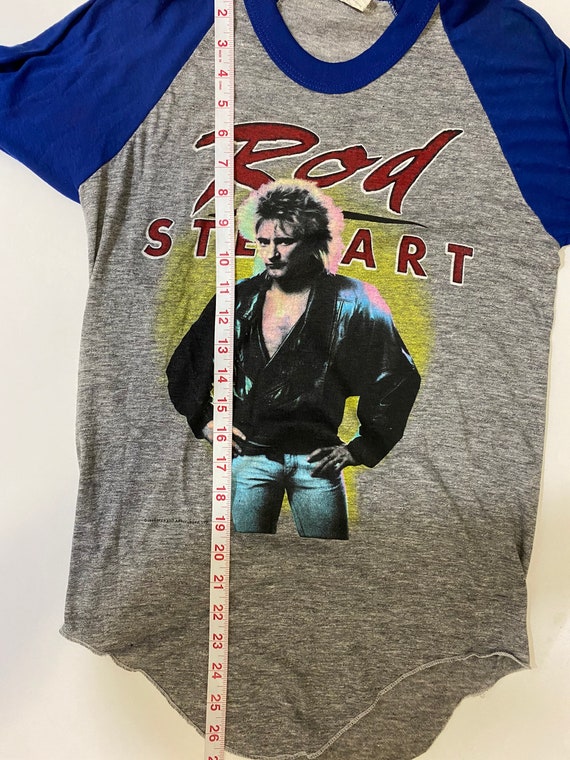 Vintage Rod Stewart shirt, concert tee, raglan, 80s, … - Gem