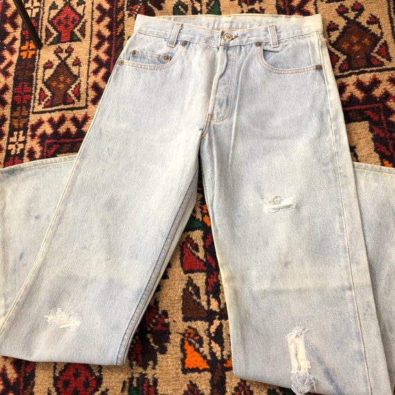 Vintage rare 701 Levis, vintage Levis, distressed… - image 7