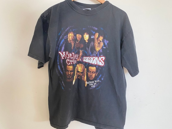 Vintage Motley Crue shirt, vintage Scorpions, y2k… - image 1