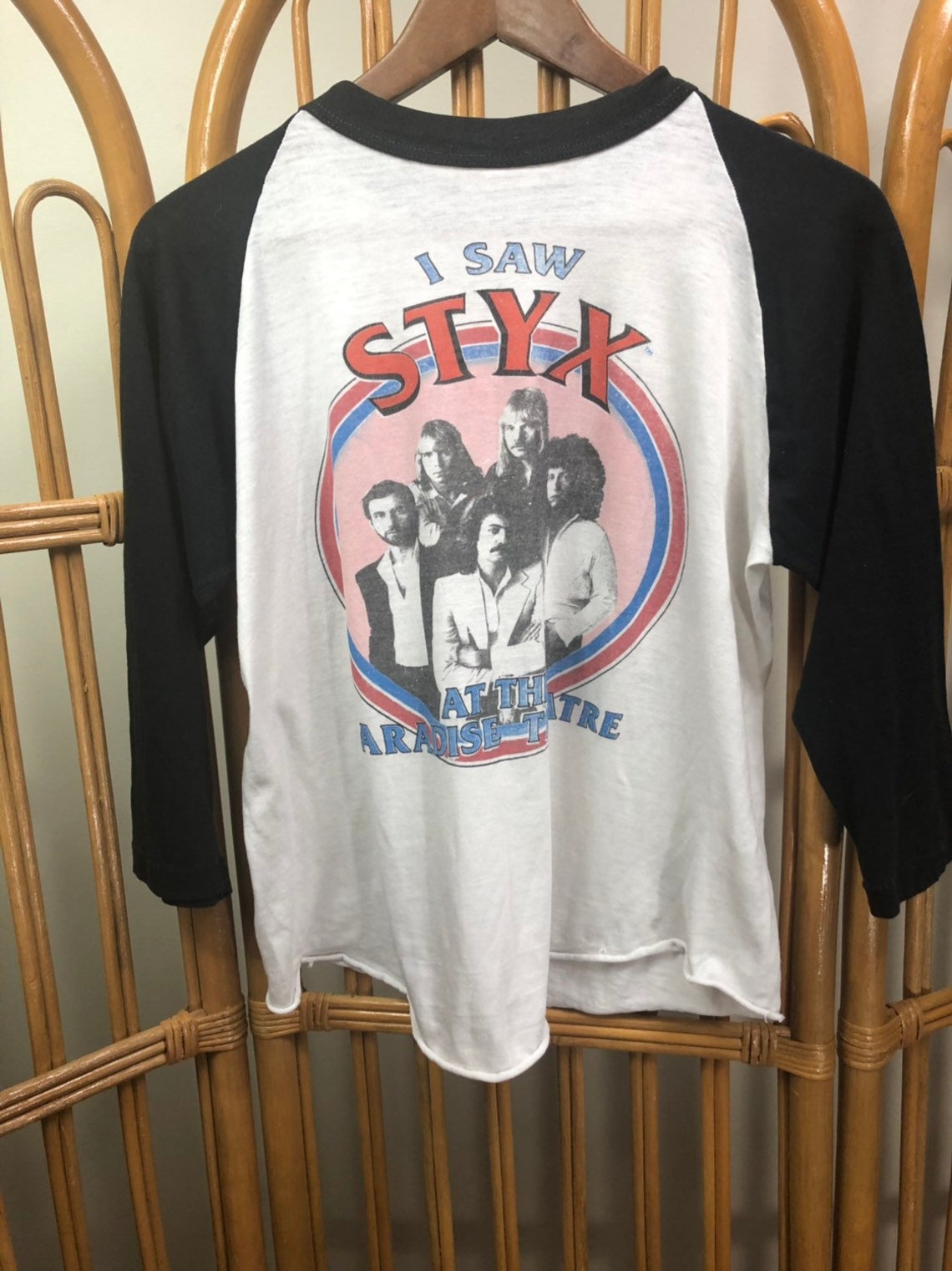 Vintage Concert Tee Vintage Raglan Styx Concert Tshirt Etsy