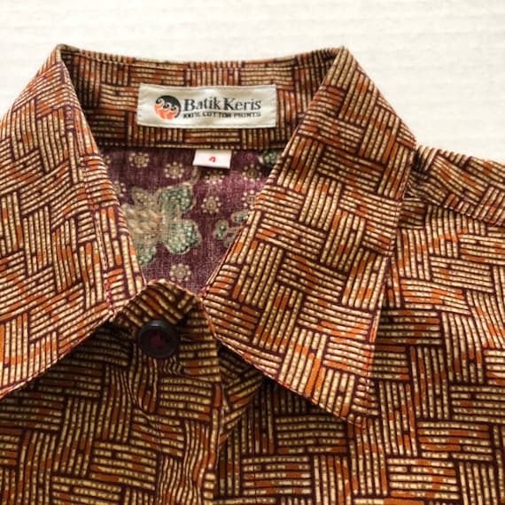 Vintage Batik boys shirt, vintage button down, vi… - image 4