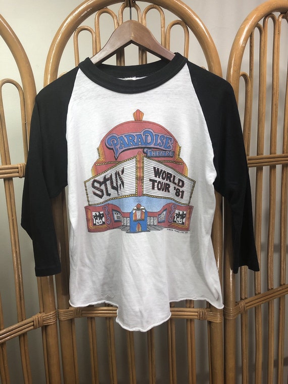 Vintage concert tee, vintage raglan, Styx concert… - image 6