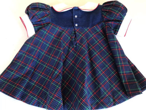 Vintage Plaid dress, Bib collar, Peter Pan collar… - image 5