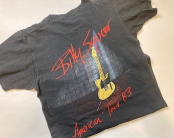 Vintage concert T-shirt, vintage Billy Squier 83, vintage rock, vintage concert tee