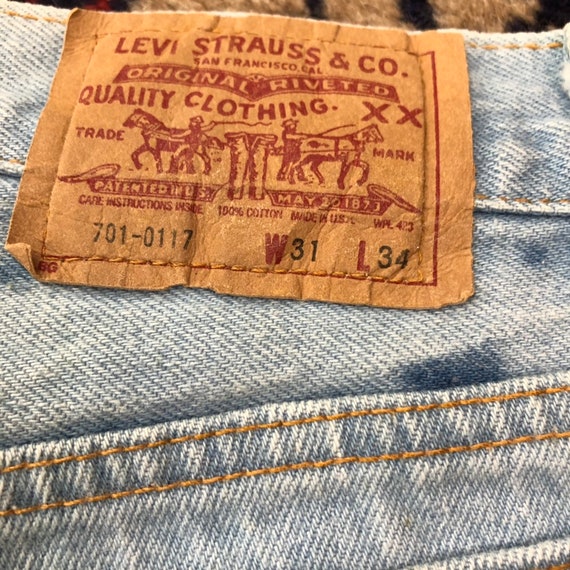 Vintage rare 701 Levis, vintage Levis, distressed… - image 3