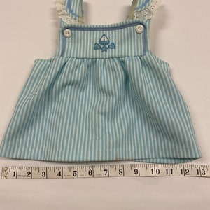 Vintage dress, vintage nautical, vintage 18 month old, vintage blue and white, striped dress, vintage baby zdjęcie 10