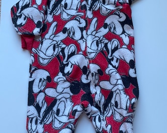 Vintage Disney, footed fleece, vintage Mickey Mouse, vintage pajamas, 2t