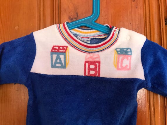 Vintage baby velour/terry cloth ABC sweatshirt - image 4
