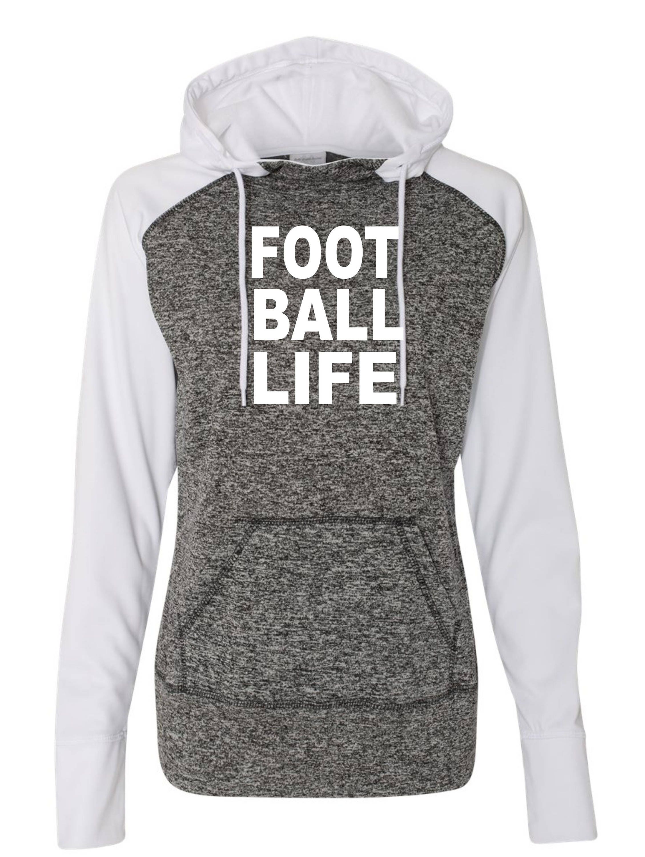 FOOTBALL LIFE sweatshirt. Womens football pullover hooded | Etsy