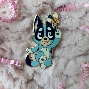 Little Blue Pup - A Hard Enamel Pin