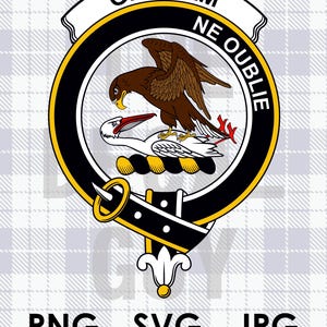 Graham Scottish Clan Crest Clan Graham Scotland PNG SVG JPG Scottish Clans Clan Badge Clan Crest for Vinyl Cutting, Sublimation Laser