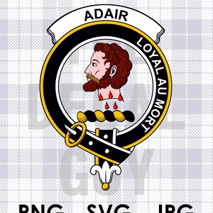 Adair Scottish Clan Crest Badge: SVG PNG JPG Files